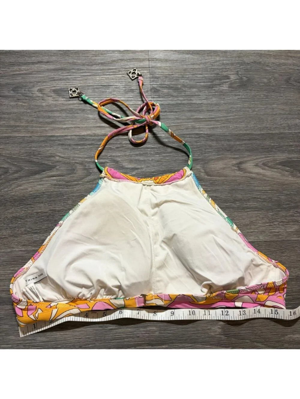 Trina Turk Tamarindo High Neck Halter Bikini Set M/L Style Swim Floral Print